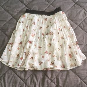 White floral skirt